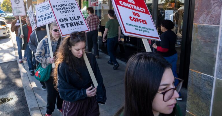 How much has the union dispute affected Starbucks' sales?