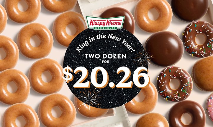 Krispy Kreme Gives Fans Two Sweet Ways to Ring in the New Year, Dec. 30 through Jan. 1