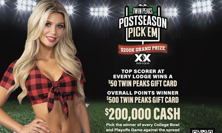 Twin Peaks Launches Postseason College Bowl Games Sweepstakes