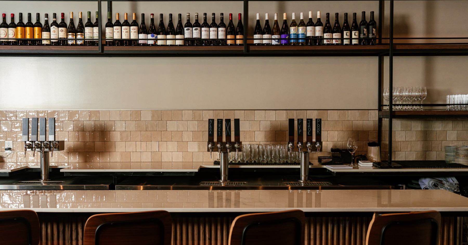 A wine bar where the bottles do the talking
