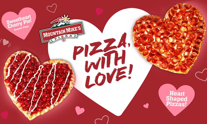 Mountain Mike’s Pizza Celebrates Love With the Return of Popular Heart-Shaped Pizza &amp; Sweetheart Cherry Pie Dessert Pizza