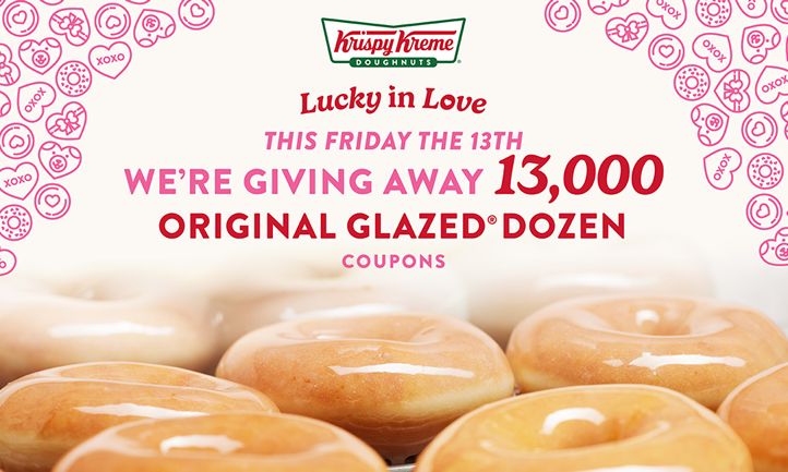 ‘Lucky in Love’: Krispy Kreme Giving Away 13,000 Original Glazed Dozens on Friday the 13th