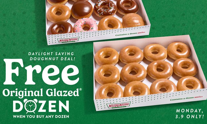 Krispy Kreme Helps Fans ‘Spring Forward’ with Sweet Deal: FREE Original Glazed Dozen on Monday with Purchase of Any Dozen
