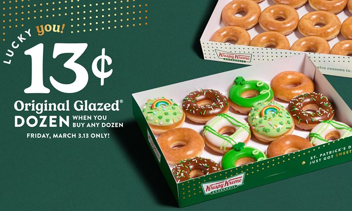 Krispy Kreme Turns Friday the 13th into a Lucky Day with 13-Cent Original Glazed Dozens