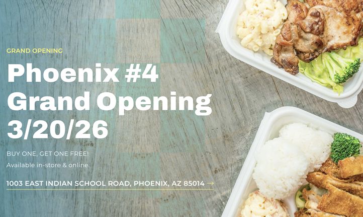 Ono Hawaiian BBQ Expands in Phoenix with Grand Opening of Fourth Location
