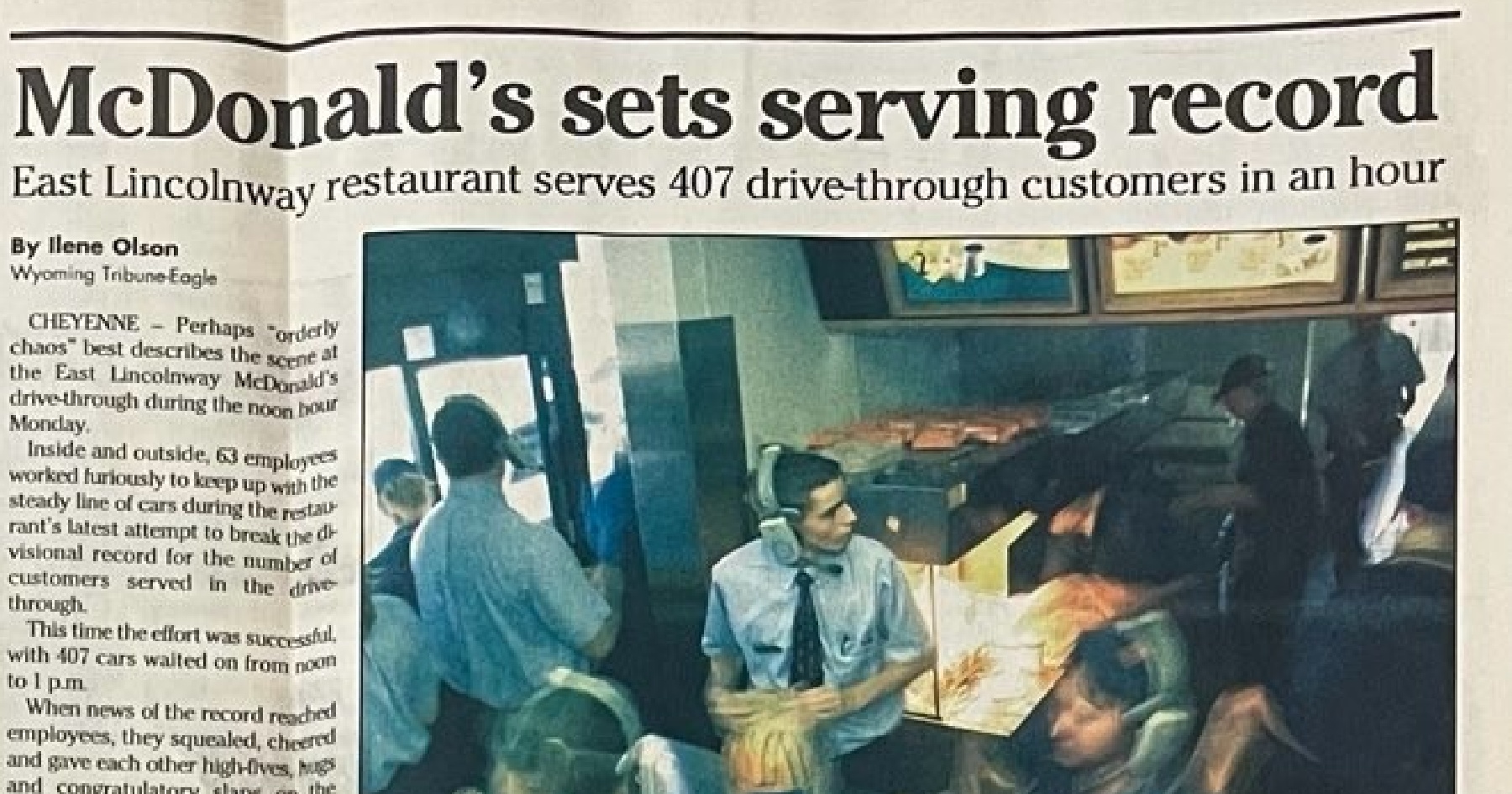 The making of a drive-thru record