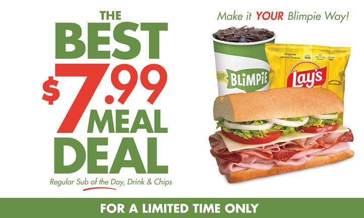 Blimpie Launches Big Flavor and Bigger Value with New $7.99 Meal Deal