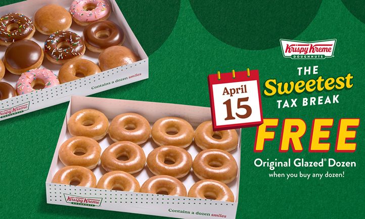 Krispy Kreme Makes Tax Day Sweeter With the Sweetest Tax Break
