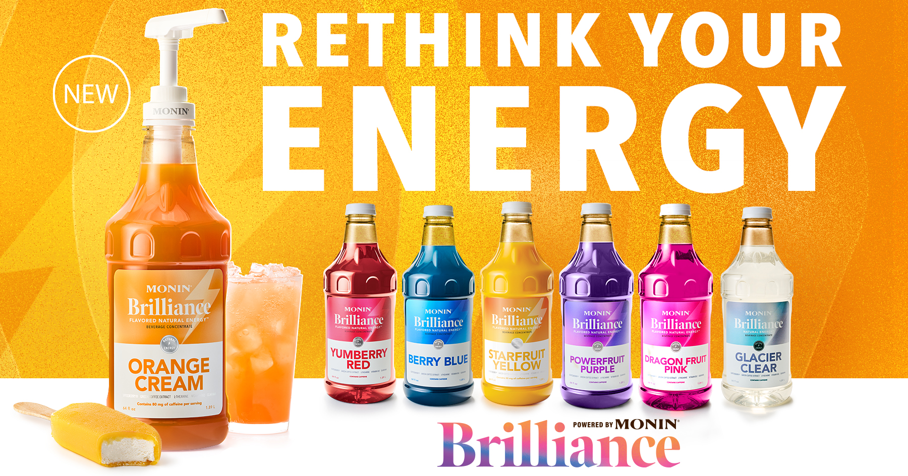 Monin Brilliance Expands with Nostalgic Orange Cream Energy Flavor