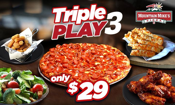Mountain Mike’s Pizza Brings Sports Fans Together for Great Games and Great Food With New Triple Play Bundle