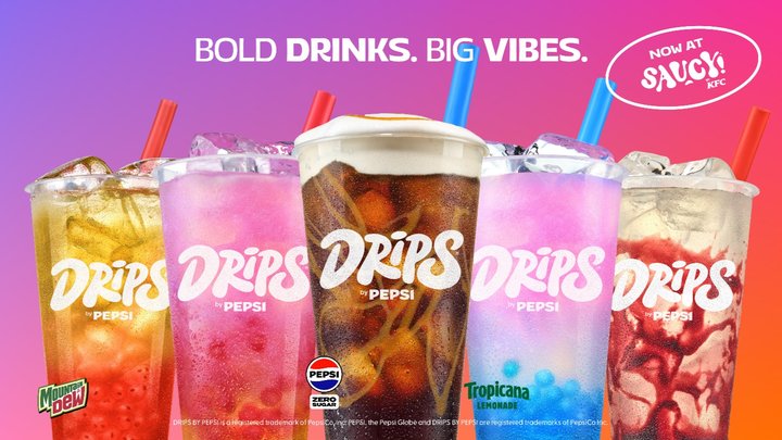 Saucy by KFC adds Drips by Pepsi beverages to menu