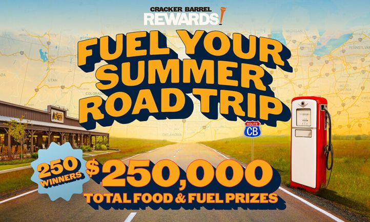 Cracker Barrel Launches “Fuel Your Summer Road Trip” With $250,000 in Free Gas and Homestyle Cooking