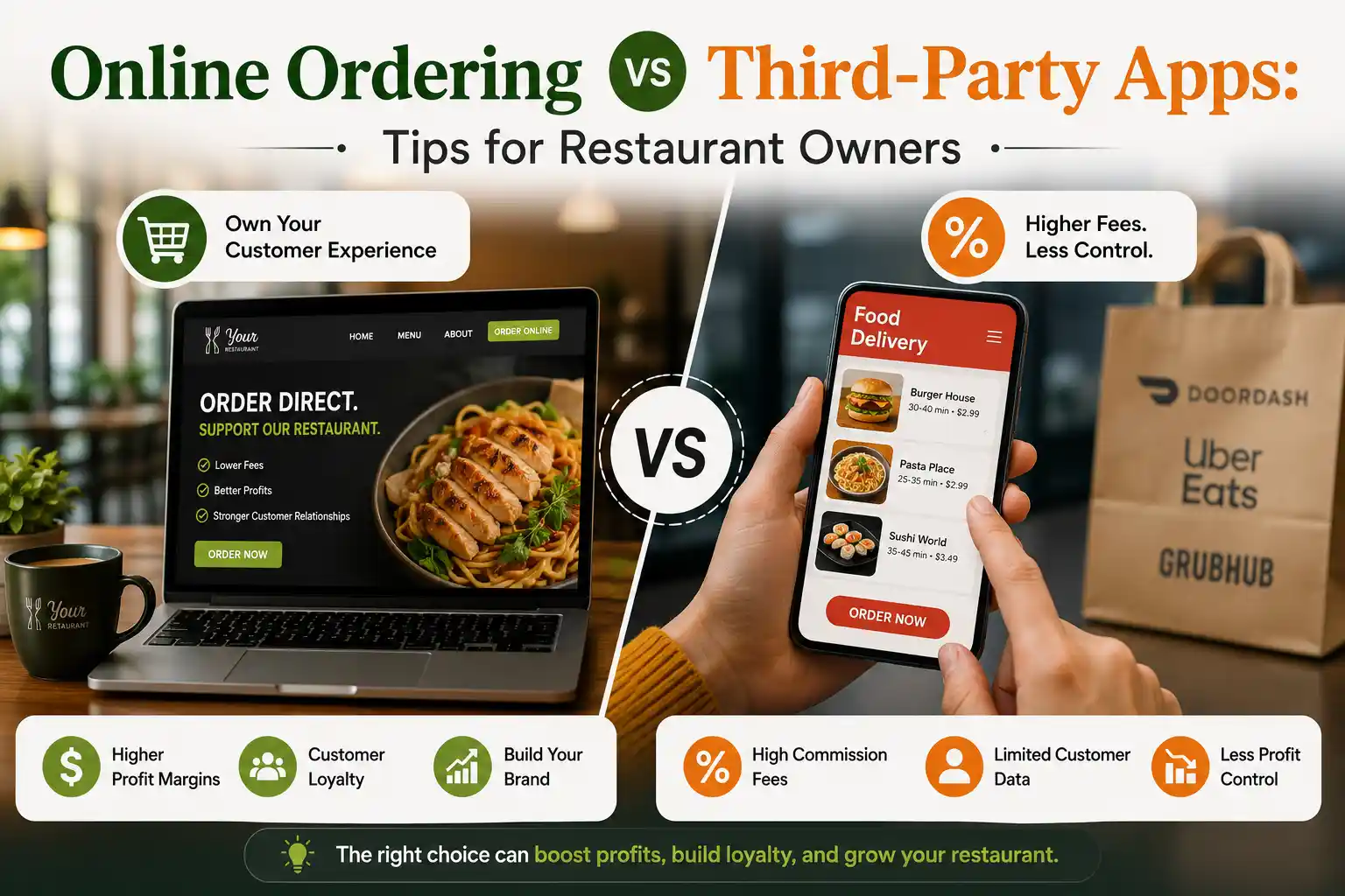 Online Ordering vs Third-Party Apps: Tips for Restaurant Owners