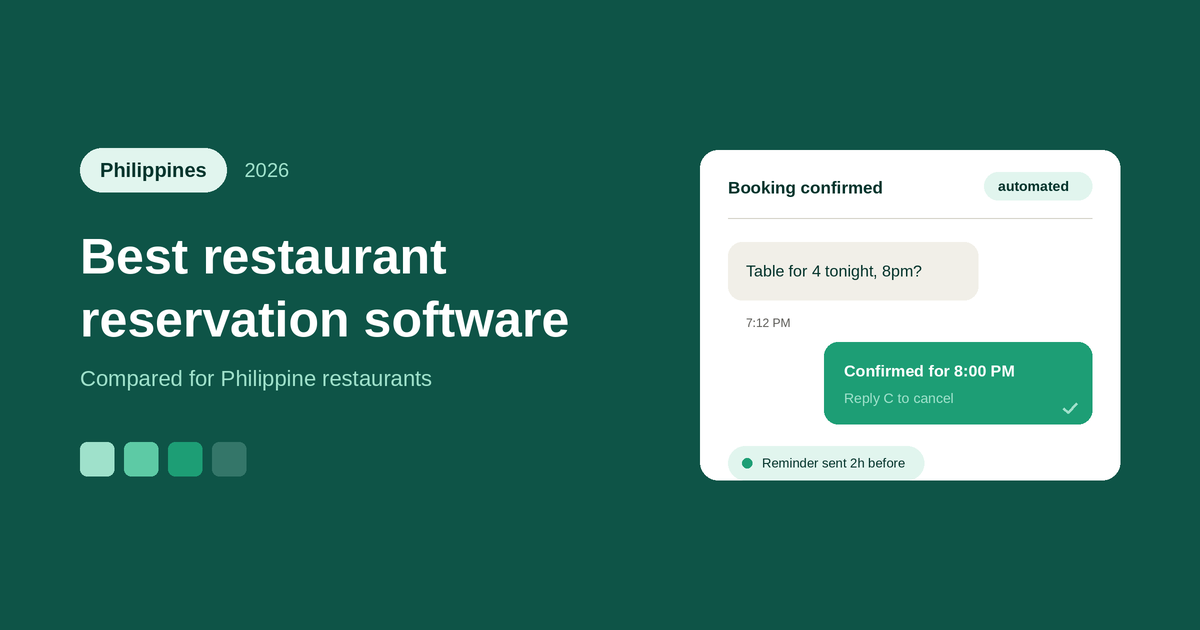Best Restaurant Reservation Software &amp; Apps in the Philippines (2026)