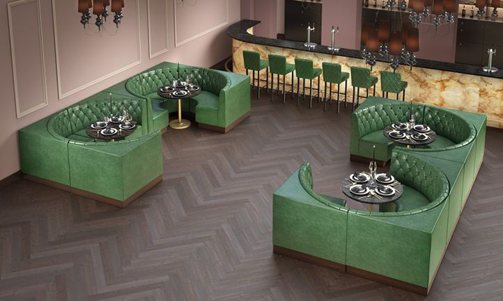 How Restaurant Designers Use Half-Circle Booths to Maximize Space