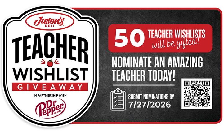 Jason’s Deli Honors Educators by Fulfilling 50 Classroom Wish Lists Ahead of the New School Year