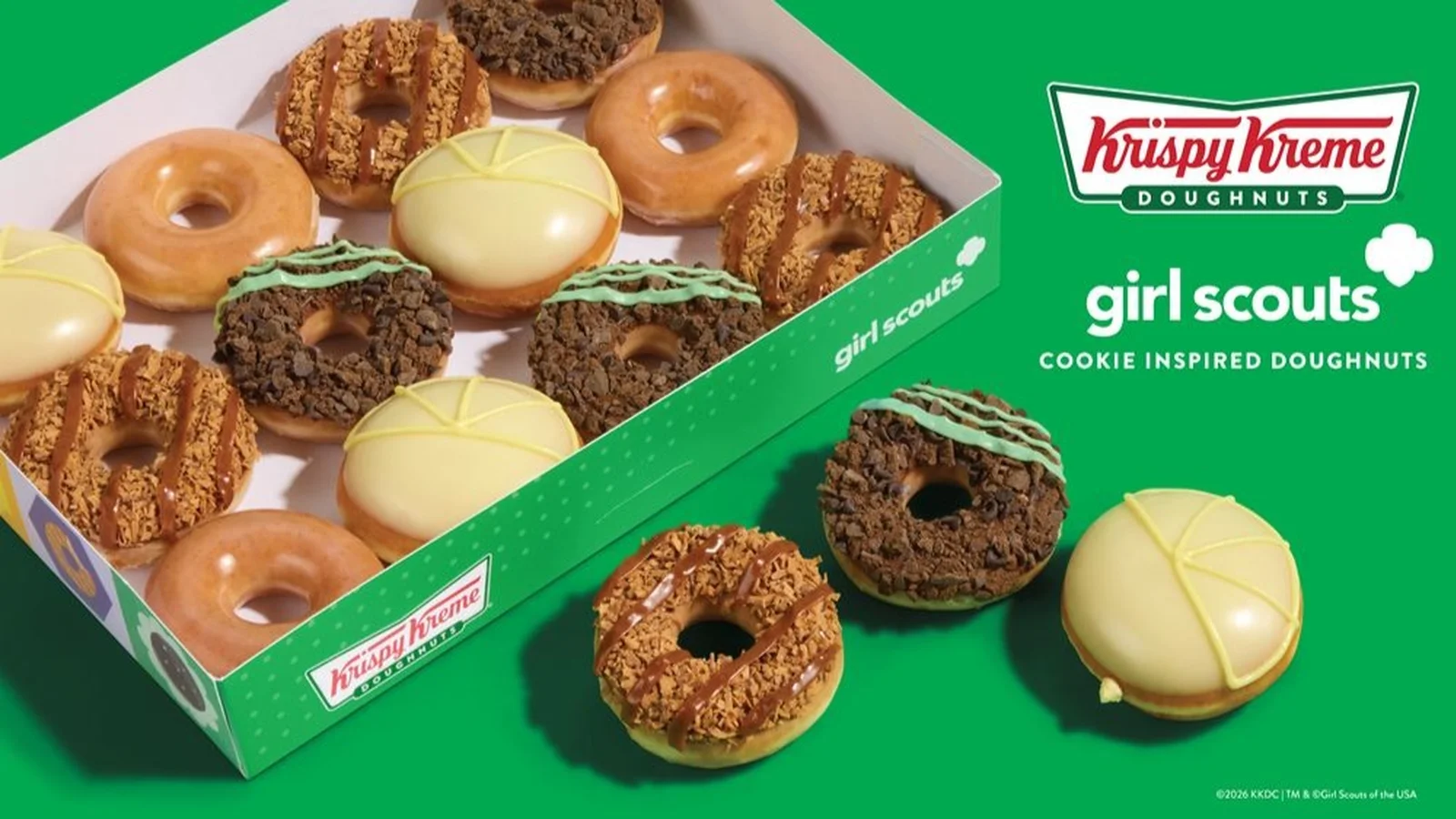 Krispy Kreme partners with Girl Scouts for cookie-inspired doughnut lineup