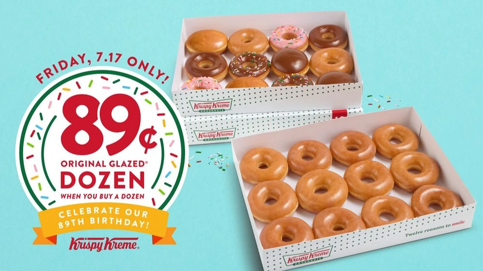 Krispy Kreme turns 89, rolls out 89-cent dozen