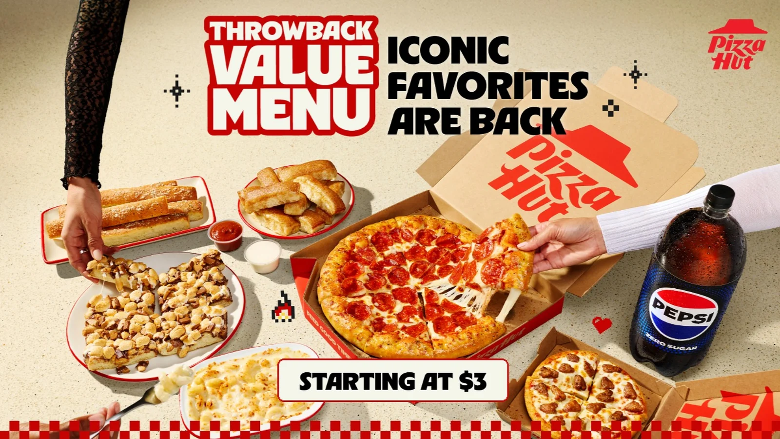 Pizza Hut launches limited-time 'Throwback Value Menu' with items starting at $3