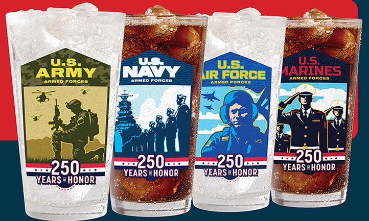 Pizza Inn Celebrates America’s 250th by Honoring U.S Armed Forces with Collectible Glasses
