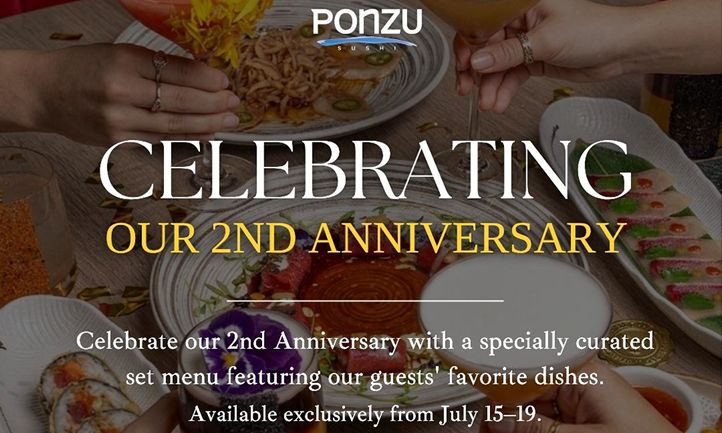 Ponzu Sushi Palm Springs Celebrates 2nd Year Anniversary
