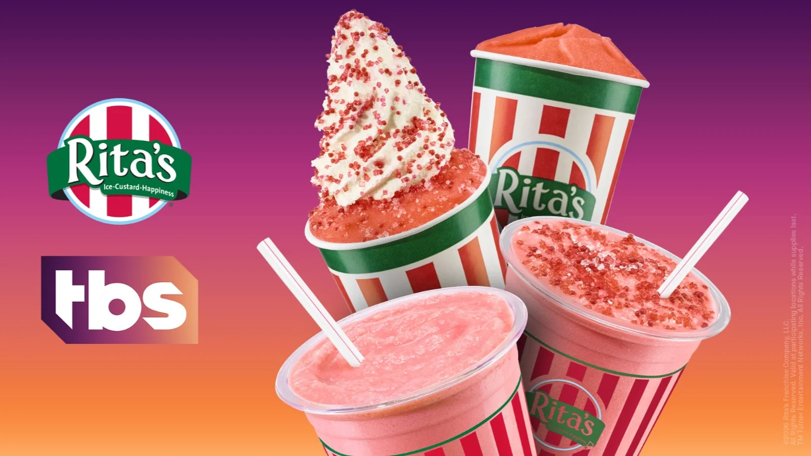 Rita's Italian Ice teams up with TBS for comedy-themed summer menu