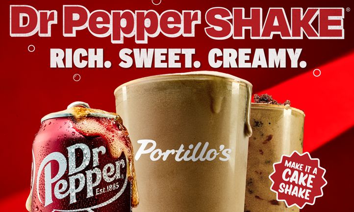 Portillo’s and Dr Pepper “Shake” Things Up, Launching Limited-Time Shake and Cake Shake