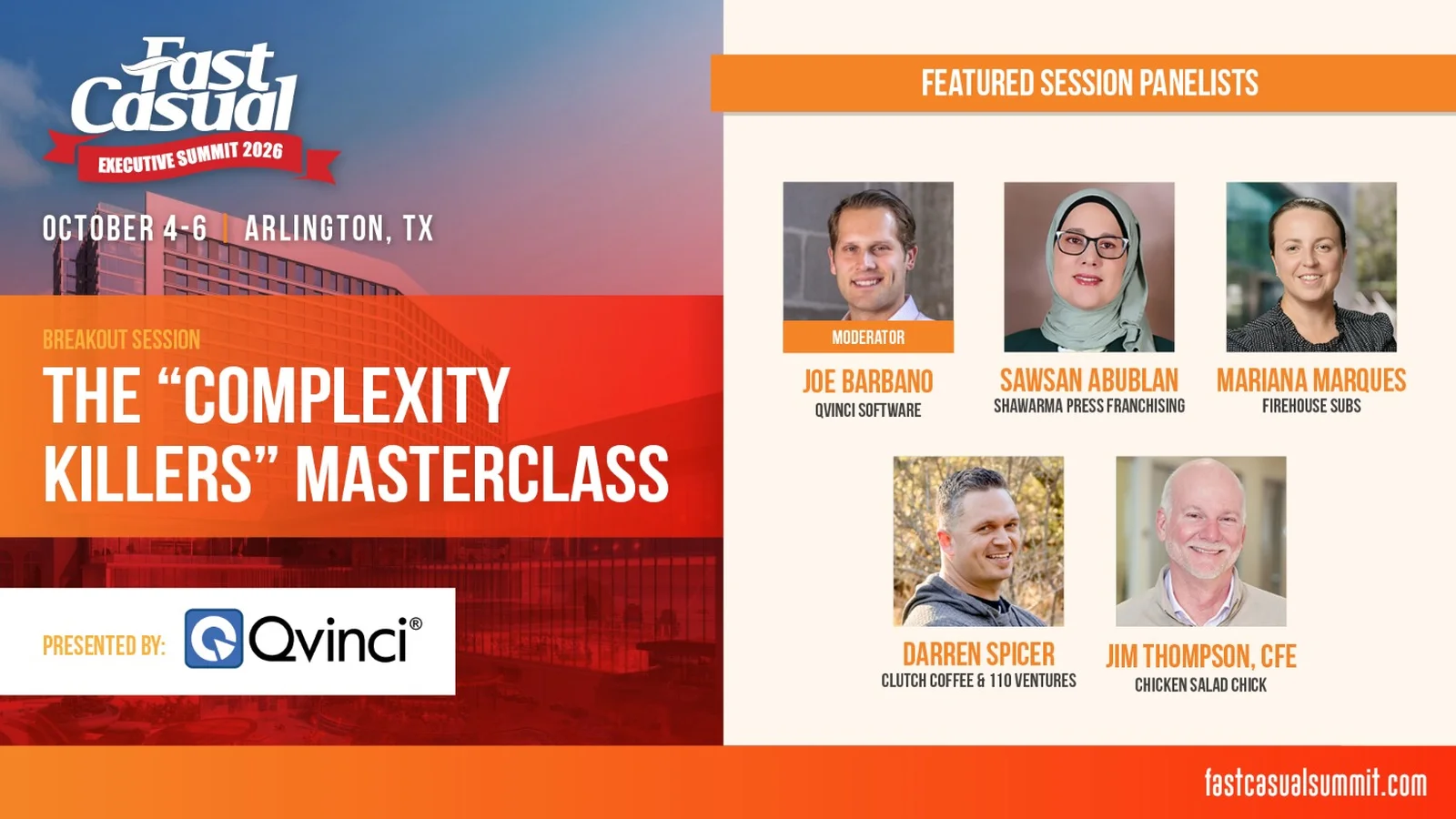 Shawarma Press, Chicken Salad Chick, Firehouse Subs execs to talk operational complexities at Fast Casual Executive Summit