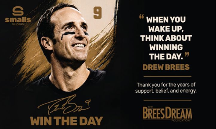 Smalls Sliders and Drew Brees Team up To Give Back